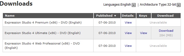 Microsoft Expression Studio 4